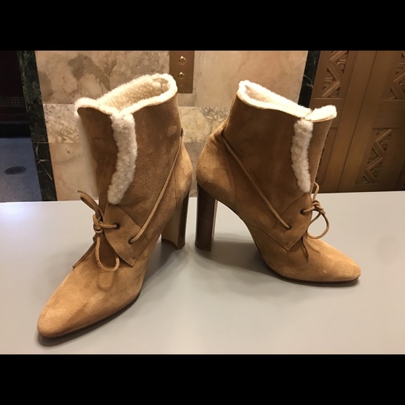 💯Authentic Mono Blahnik Ostrava Shearling Booties - Picture 3 of 6